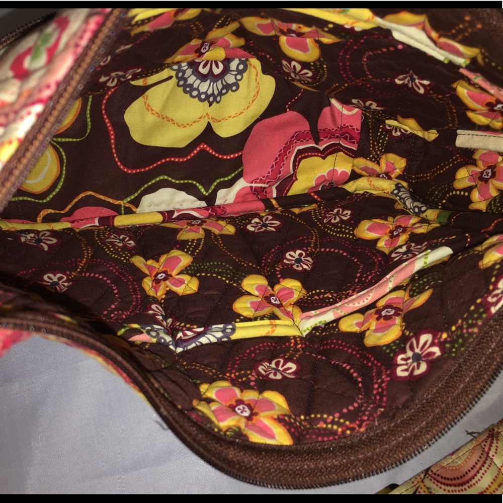Vera Bradley Purse yellows oranges flowers - Picture 3 of 14